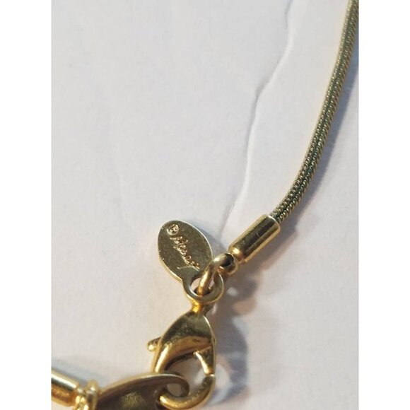 Vintage Monet necklace rhinestone diamond and faux pearl gold - Picture 6 of 8